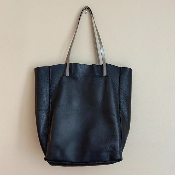 Brooklyn Industries Black Leather Tote Purse - Picture 10 of 11